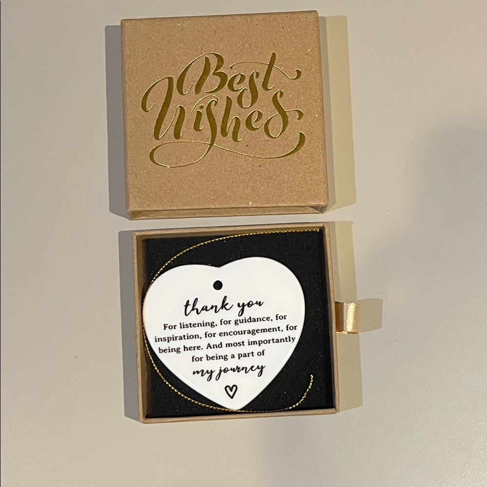 Heart-Shaped Thank You Ornament new